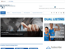 Tablet Screenshot of frankfurtstockexchange.de